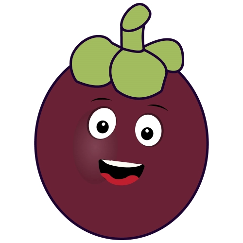 Craft Supply Classroom Cutout | Cartoon or Plain Mangosteen Fruit Cutout